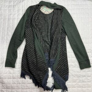 Anthropologie Elise Blanket Cardigan Womens Medium Cozy Dark Granola Earthy Wrap